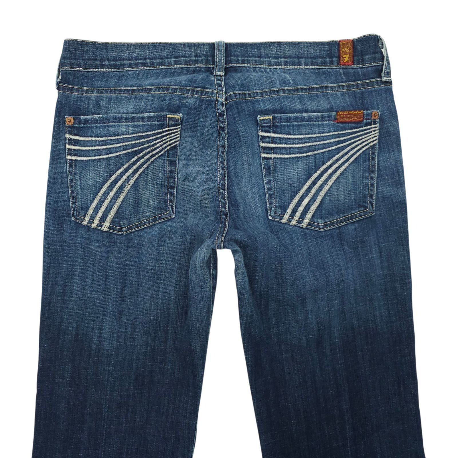 7 For All Mankind 7 For All Mankind Dojo Jeans 29 Dark Wash Wide Leg Flare Size 31" - 13 Thumbnail