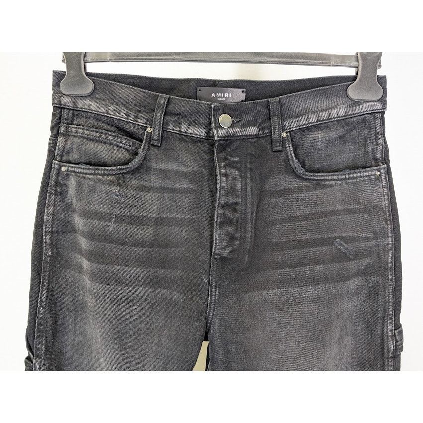 Amiri o1rshd1 Stack Workman Jeans in Aged Black Size US 30 / EU 46 - 11 Thumbnail