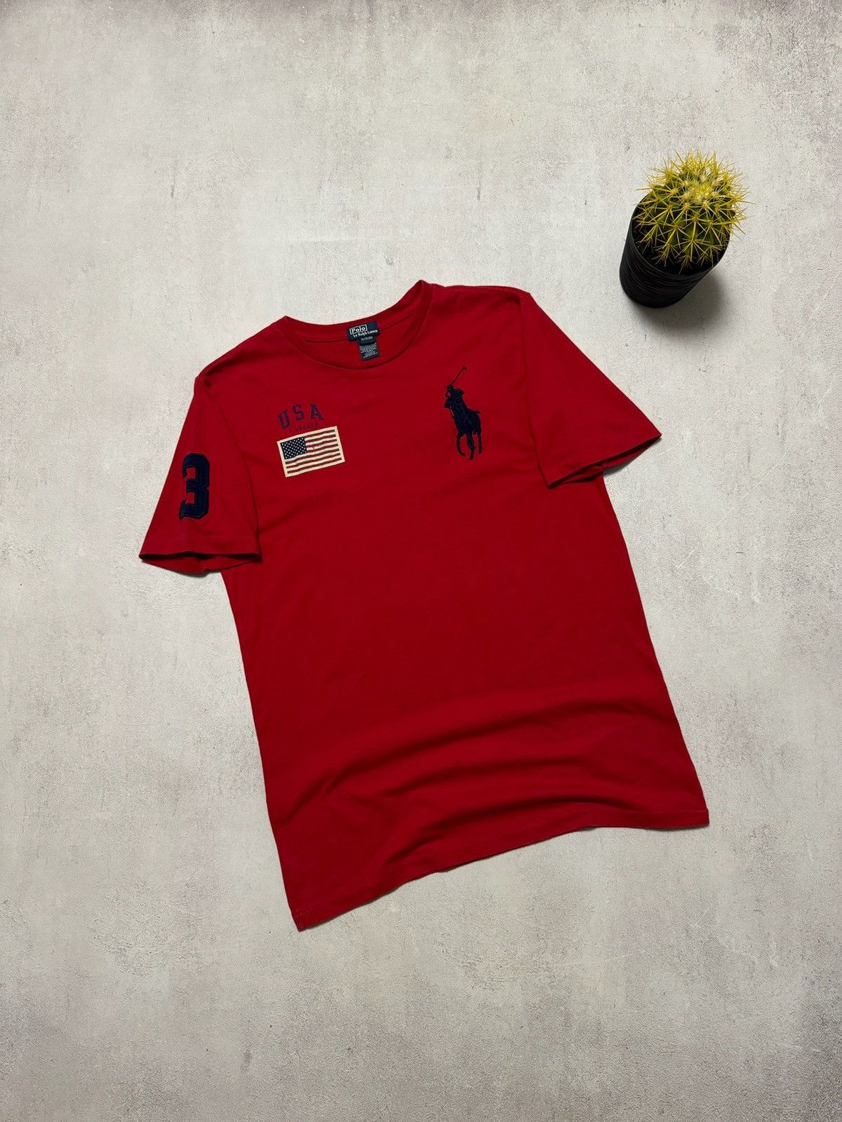 Polo Ralph Lauren × Vintage Vintage Polo Ralph Lauren T Shirt USA #3 Big Logo Y2K 90s Size US M / EU 48-50 / 2 - 1 Thumbnail