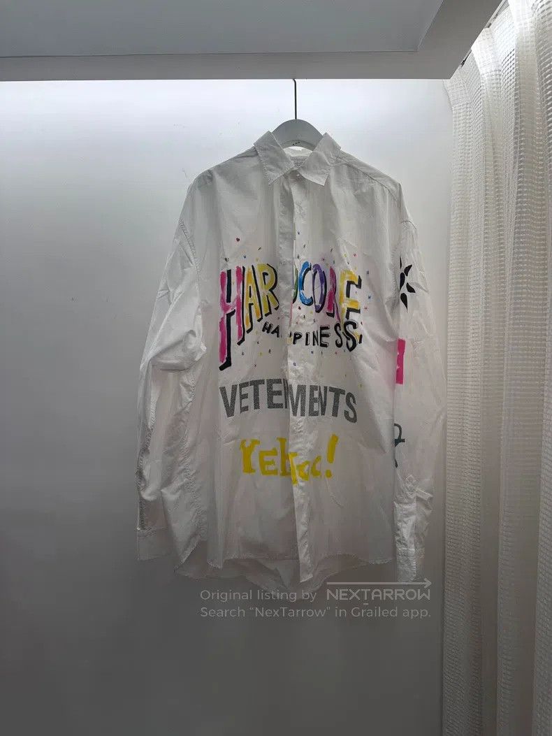 Vetements Vetements White Graffiti Shirt Size US M / EU 48-50 / 2 - 1 Thumbnail