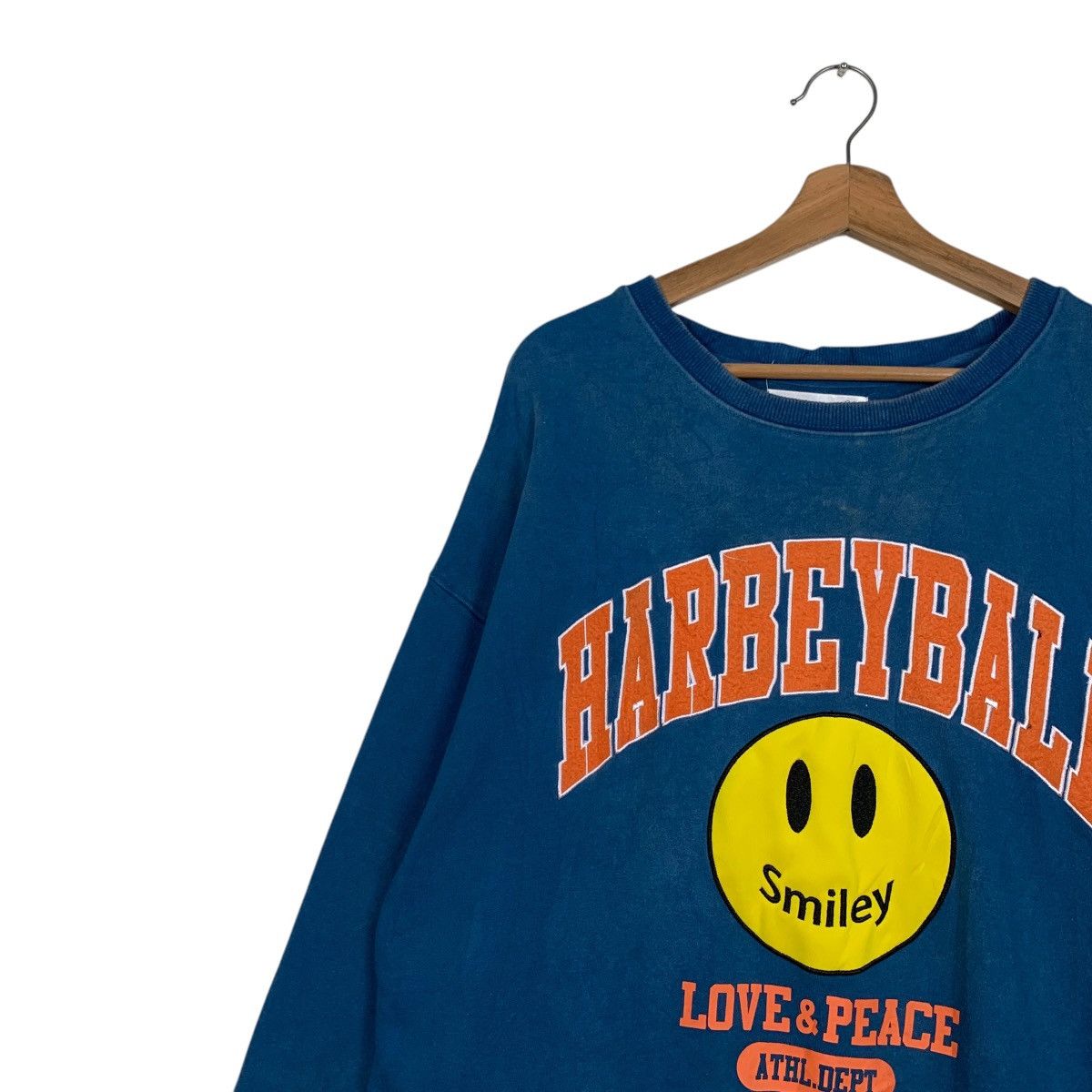 Japanese Brand HARBEYBALL SMILEY FACE Graphics Sweatshirt #2660-C119 Size US L / EU 52-54 / 3 - 6 Thumbnail
