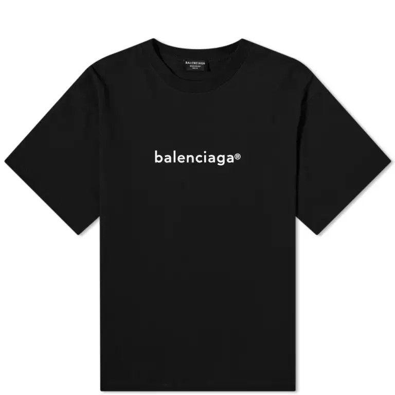 image of Balenciaga O1In1G0324 New Copyright Medium Fit T-Shirt In Black, Men's (Size XS)