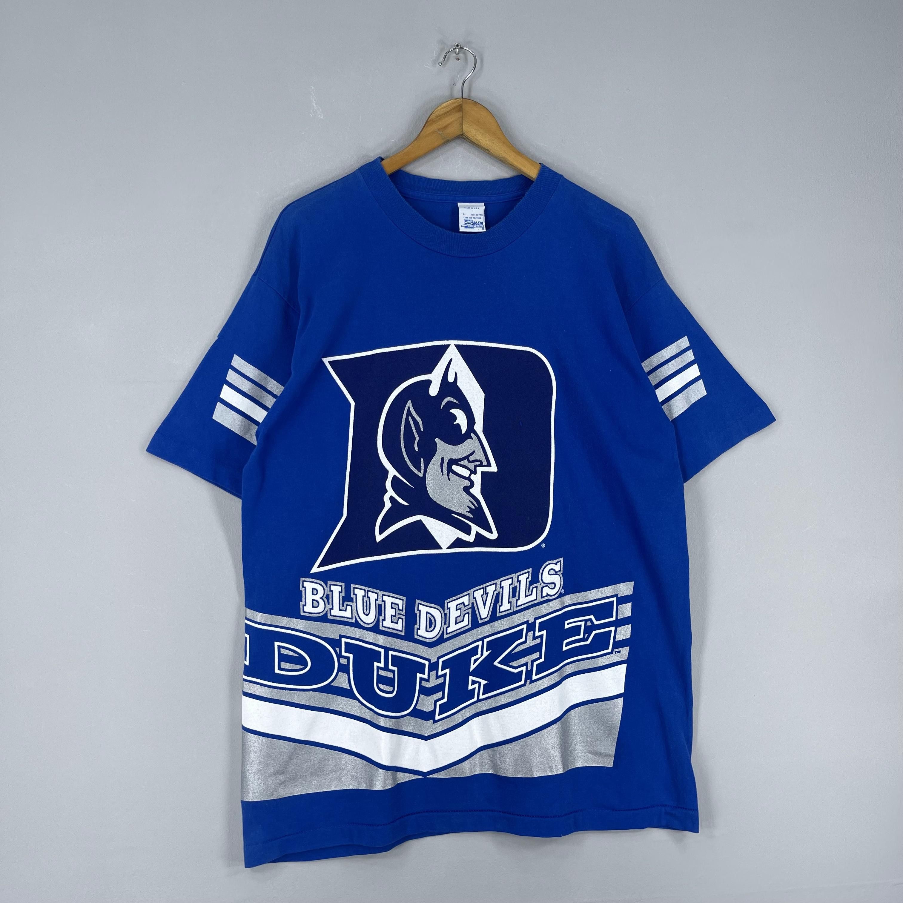 NBA Vintage 90s DUKE Blue Devils Basketball Team Ncaa Tshirt Size US M / EU 48-50 / 2 - 3 Thumbnail