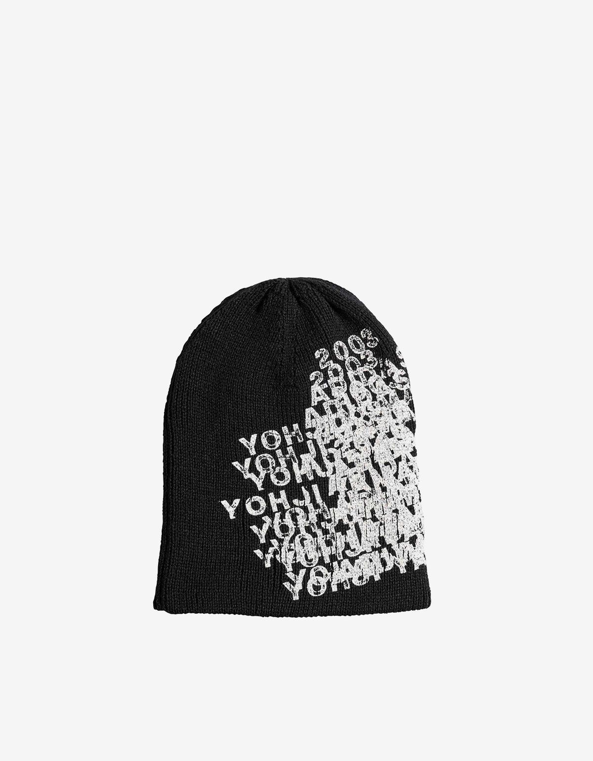 Y-3 Y-3 Black Graphic Beanie Hat Size ONE SIZE - 3 Thumbnail