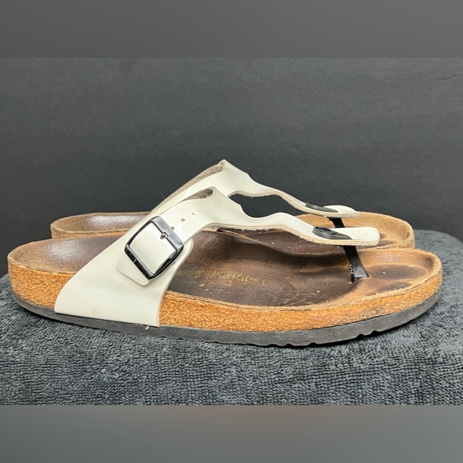 Birkenstock Birkenstock Gizeh Birko Sandal Sz 42 EU 11 US White Leather Size US 11 / IT 41 - 6 Thumbnail