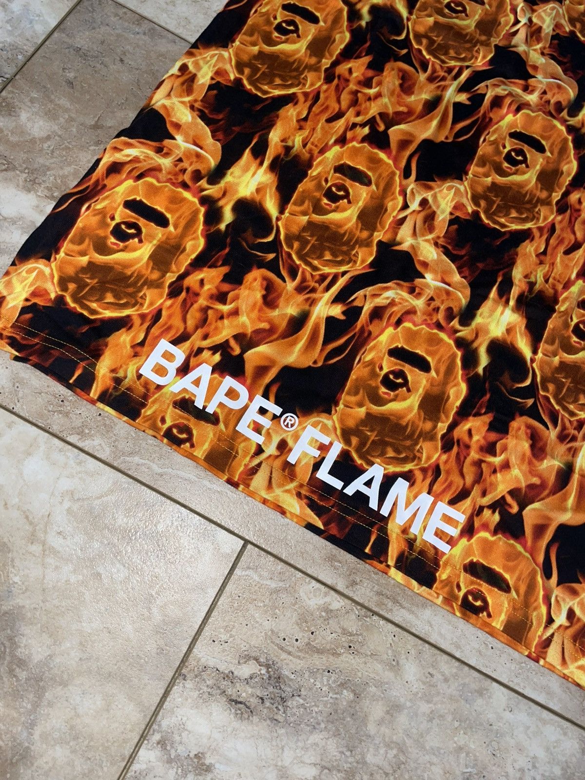 Bape BAPE Flame Wide Tee Orange Size Small Brand New Size US S / EU 44-46 / 1 - 4 Thumbnail