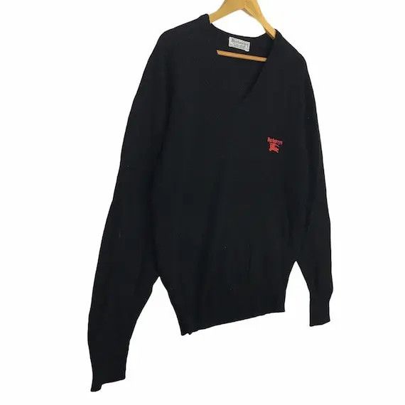 Burberry BURBERRY Knitwear Pure Lambswool V-Neck Sweatshirt Sweater Size US M / EU 48-50 / 2 - 6 Thumbnail