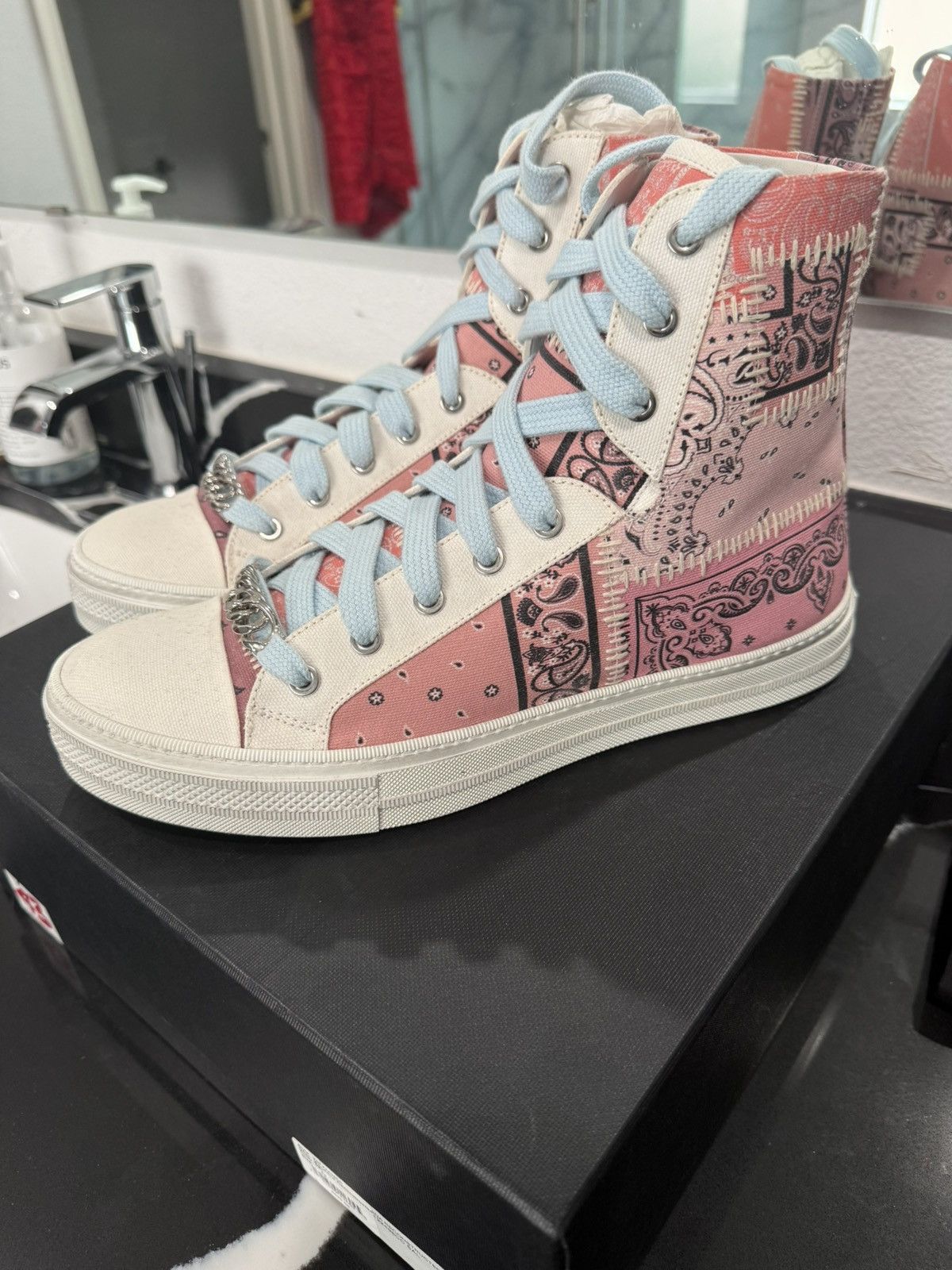 Amiri Amiri Bandana Reconstructed Sunset Sneakers Size US 10 / EU 43 - 1 Thumbnail