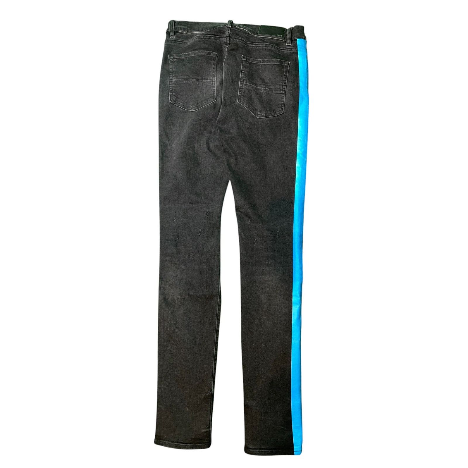 Amiri Amiri Blue Stripe Black Jeans Size US 32 / EU 48 - 2 Thumbnail