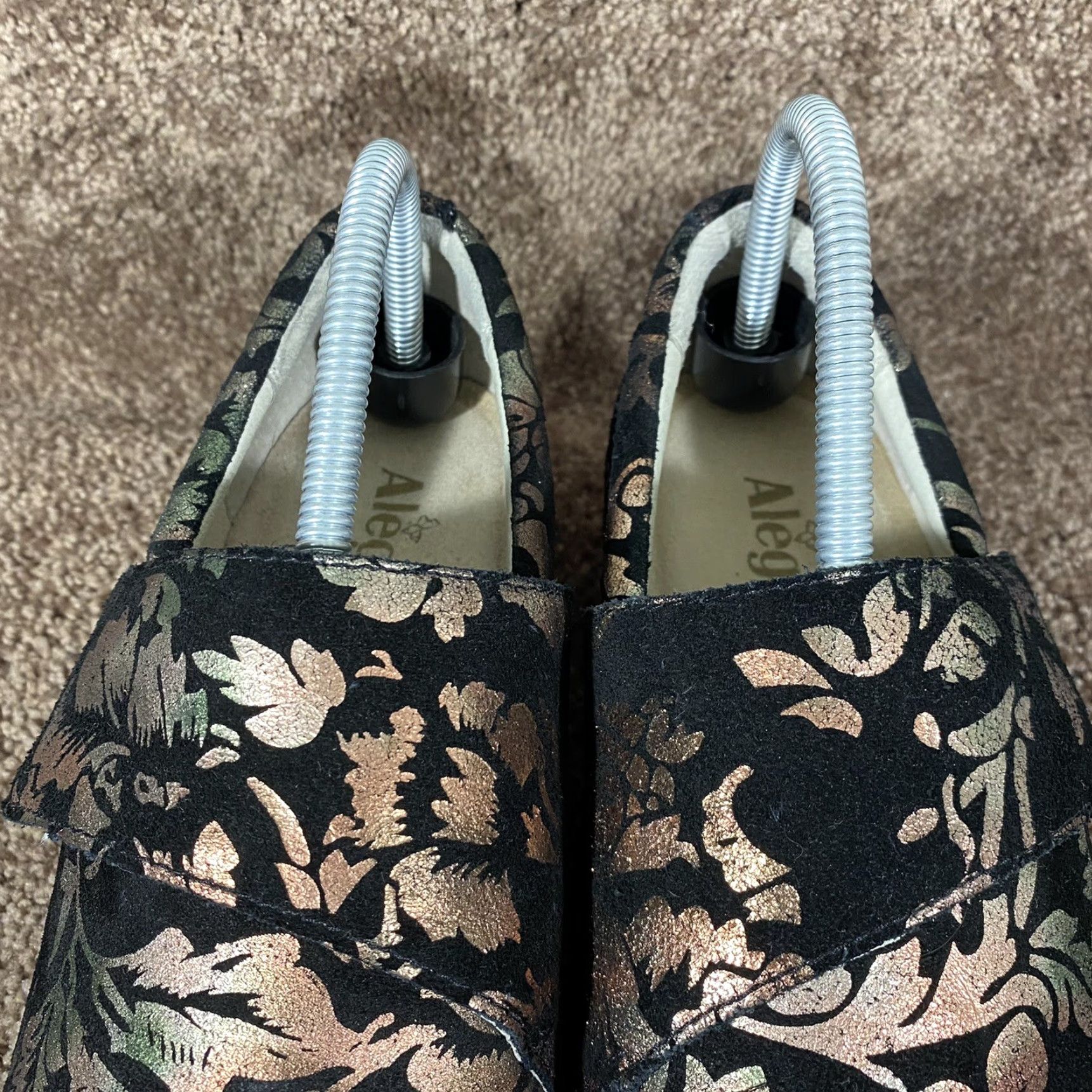 Vintage ALEGRIA Lauryn Clog Womens EU 39 / US 9 Black Floral Slip On Casual LAU-557W Size ONE SIZE - 7 Thumbnail