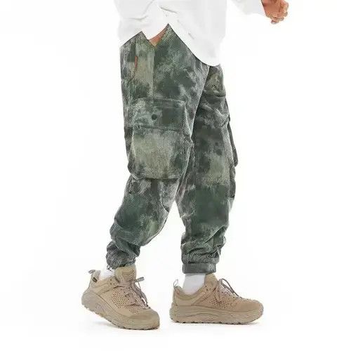 Japanese Brand 20AW Indigo Union Japan Green Corduroy Faded Jogger Pants Size US 32 / EU 48 - 3 Thumbnail