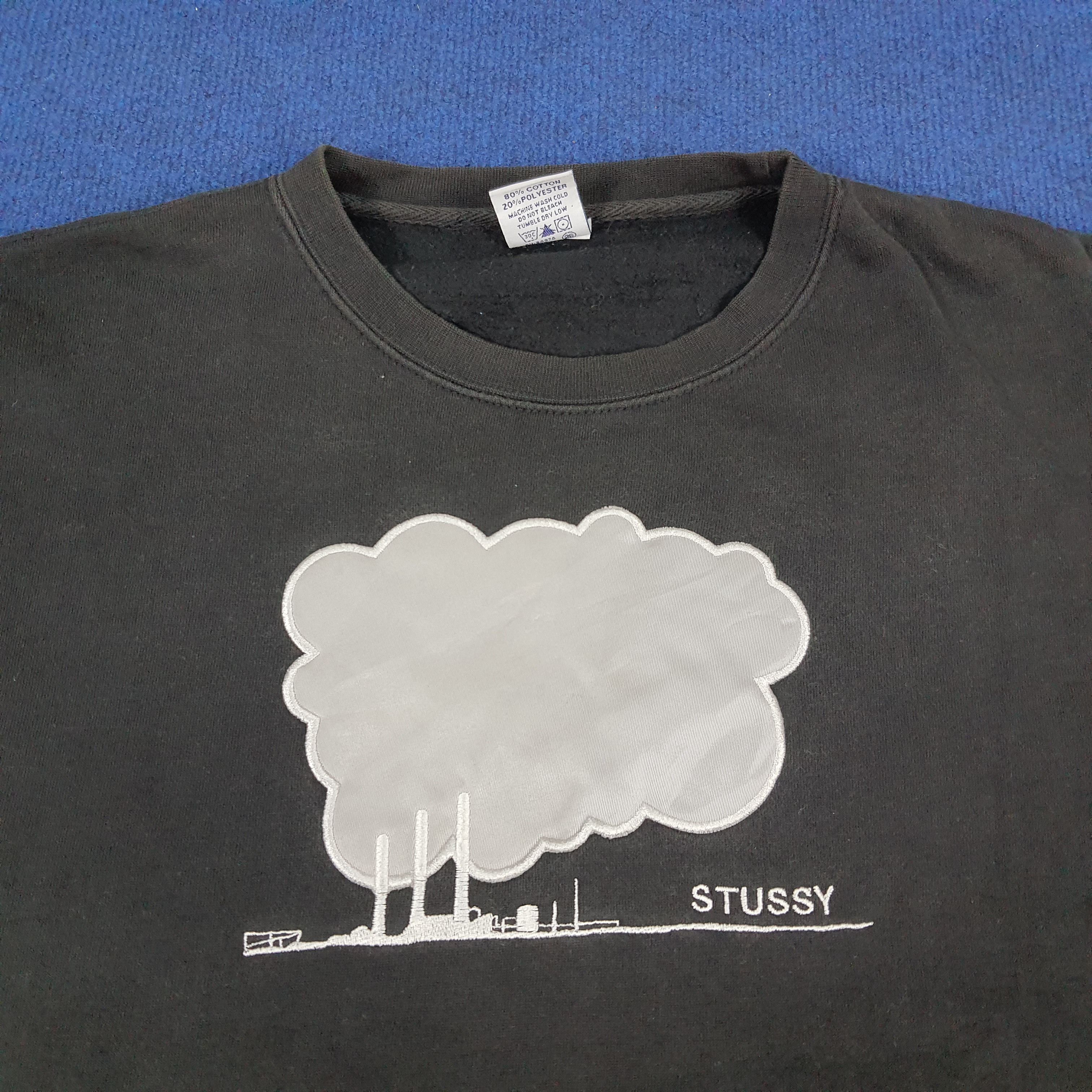 Stussy × Vintage Vintage Stussy Streetwear Baggy Style Hoodies Size US XL / EU 56 / 4 - 3 Thumbnail