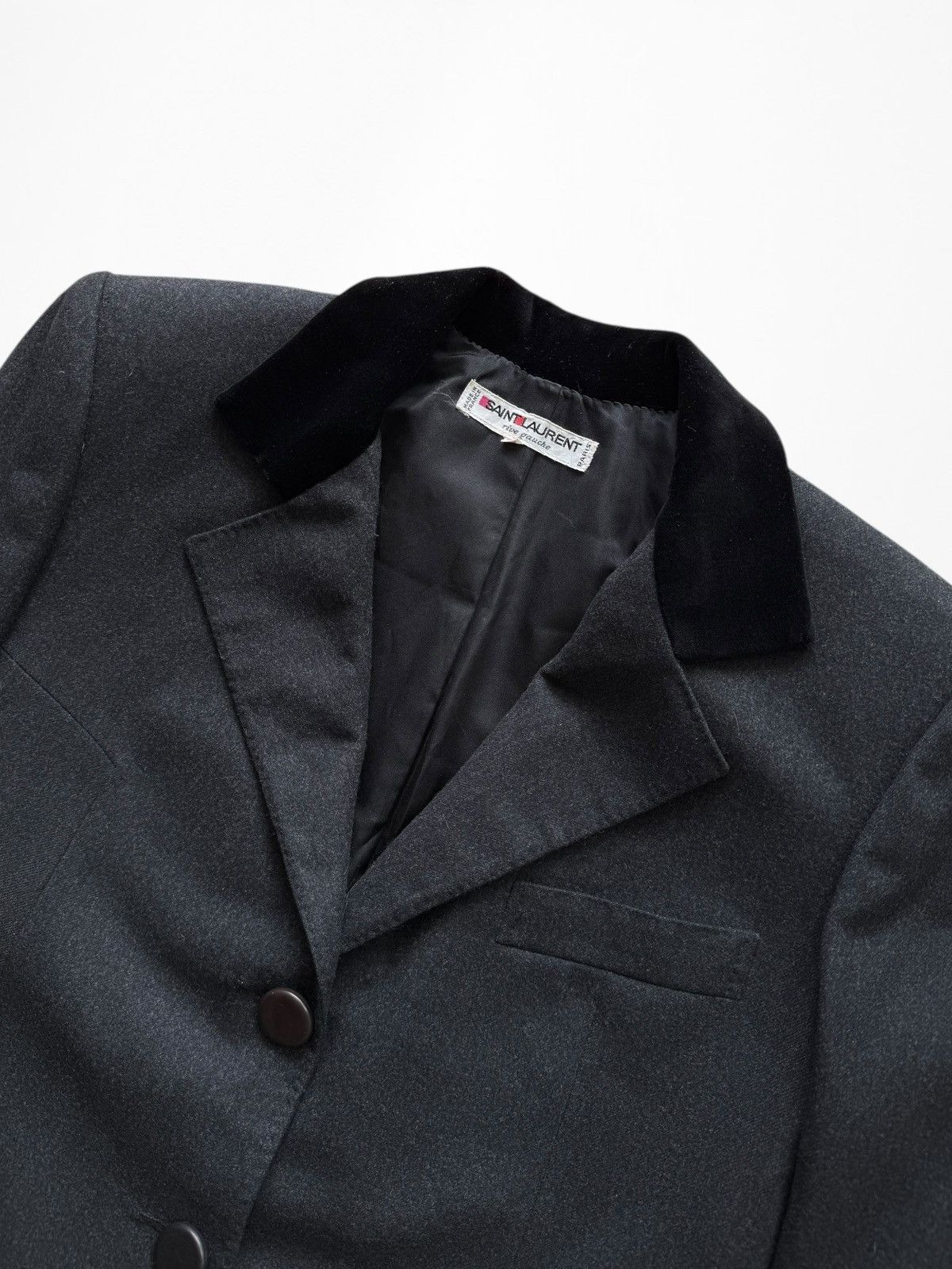Saint Laurent Paris Saint Laurent Rive gauche wool blazer jacket ysl Size M / US 6-8 / IT 42-44 - 4 Thumbnail