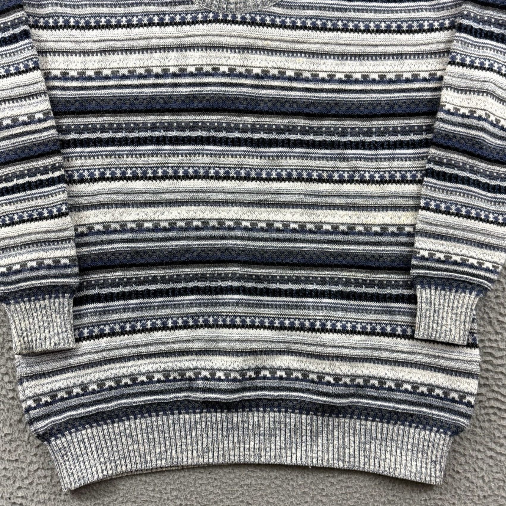 Vintage VINTAGE St Johns Bay Sweater Mens Large Gray Knit Grandpa 90s Nordic Pullover Size US L / EU 52-54 / 3 - 2 Thumbnail