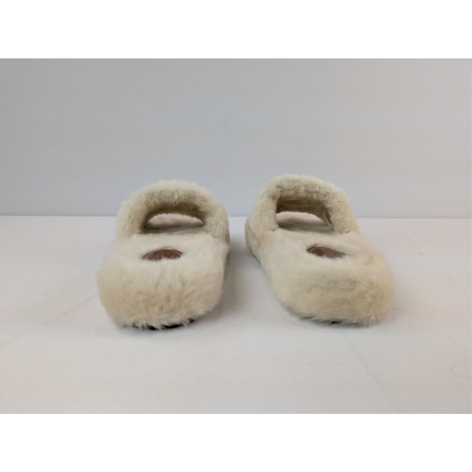 Celine o1rshd1 Fur Slides in Shearling Slide Slipper in Beige Size US 10 / IT 40 - 11 Thumbnail