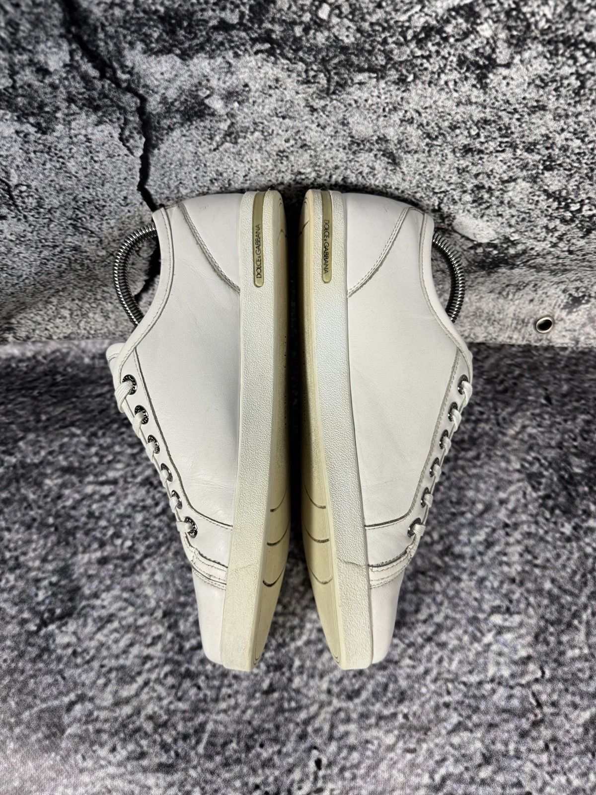 Dolce & Gabbana Men’s Dolce & Gabbana White Leather Trainers Sneakers Size 7 Size US 7 / EU 40 - 3 Thumbnail