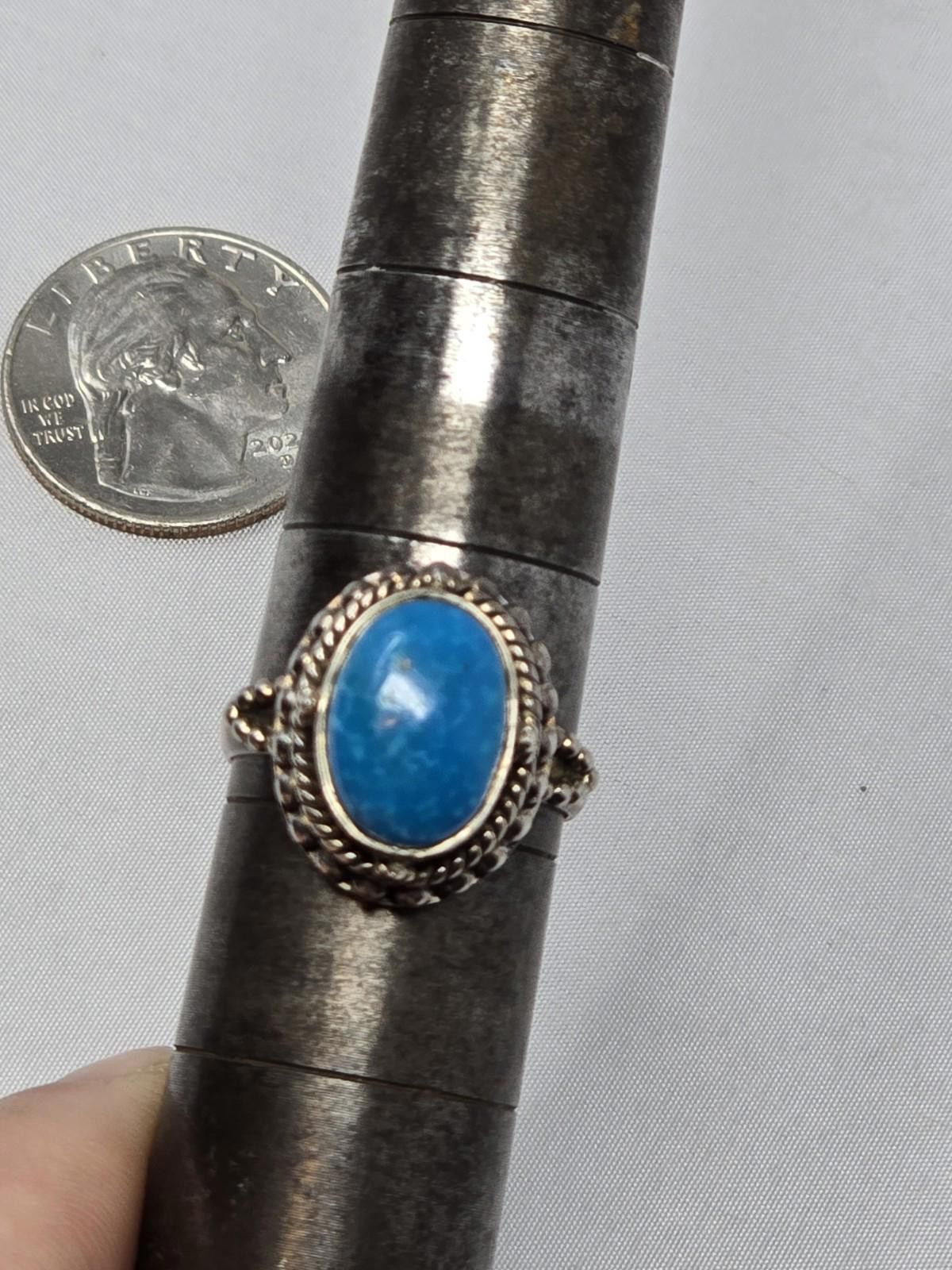 Other Samuel B Turquoise Ring Size 10 Handmade in Bali Sterling Size ONE SIZE - 7 Thumbnail