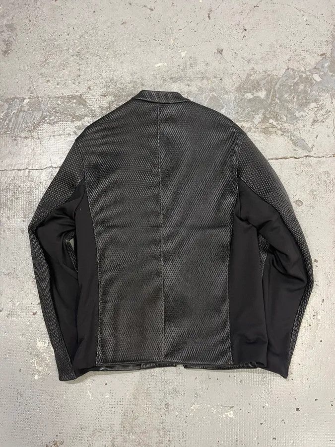 Emporio Armani FW2019 Emporio Armani Biker Black Leather Woven Jacket Size US M / EU 48-50 / 2 - 6 Thumbnail