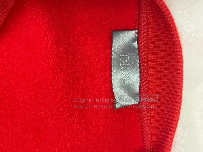 Dior Dior Red pin logo embroidered sweatshirt Size US XS / EU 42 / 0 - 5 Thumbnail