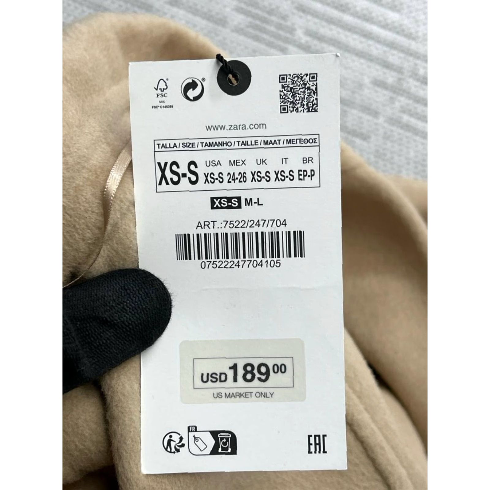 Zara Zara Overcoat Womens XS Brown Wool Blend New Overcoat Coat Regular Wool Lining Pockets Vintage No Casual Classic Winter Fall Women XS Brown Wool Blend Size XS / US 0-2 / IT 36-38 - 4 Thumbnail