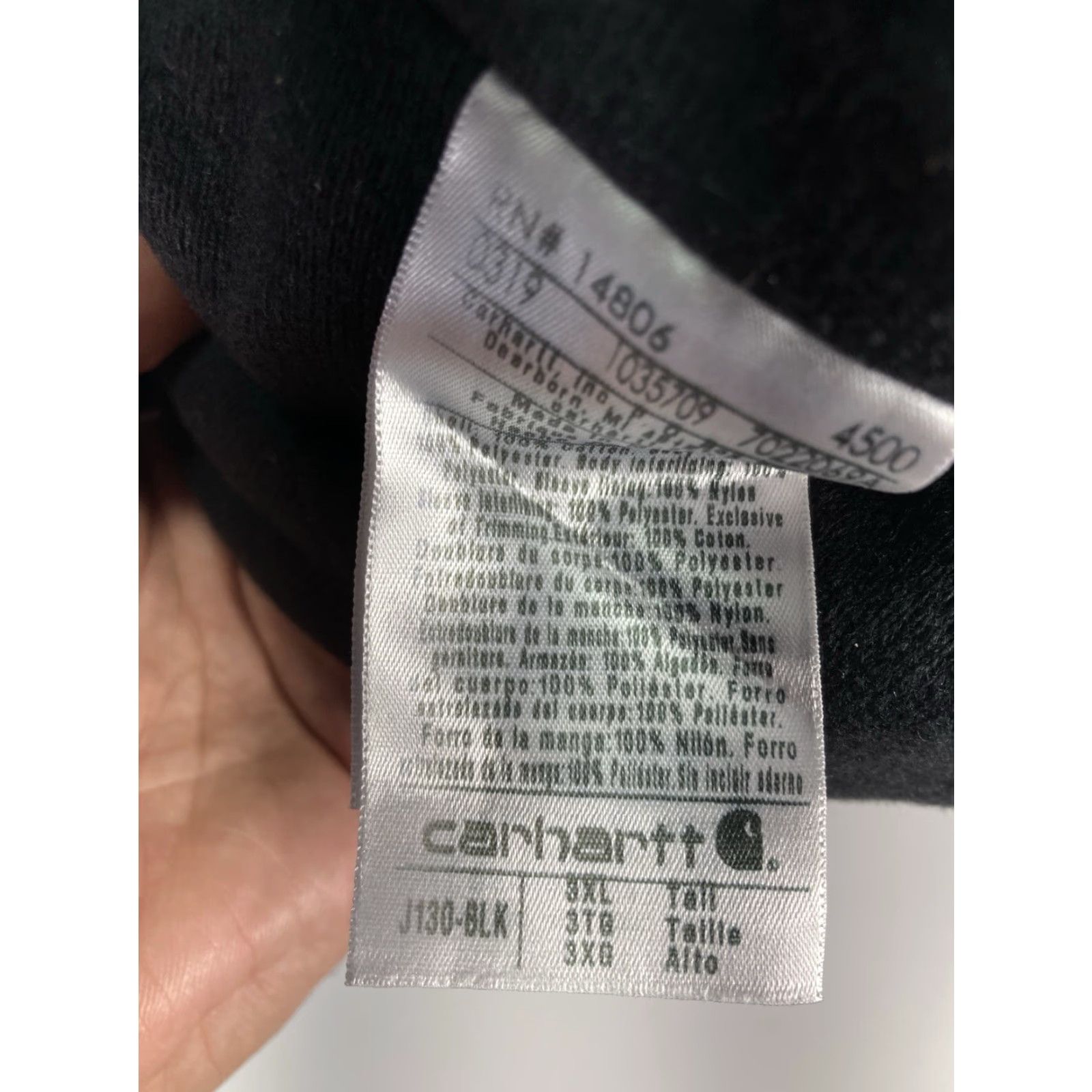 Carhartt VINTAGE Carhartt Jacket Coat Men 3XL Tall Black Duck Canvas Full Zip Hood J130 BLK Size US XXL / EU 58 / 5 - 7 Thumbnail
