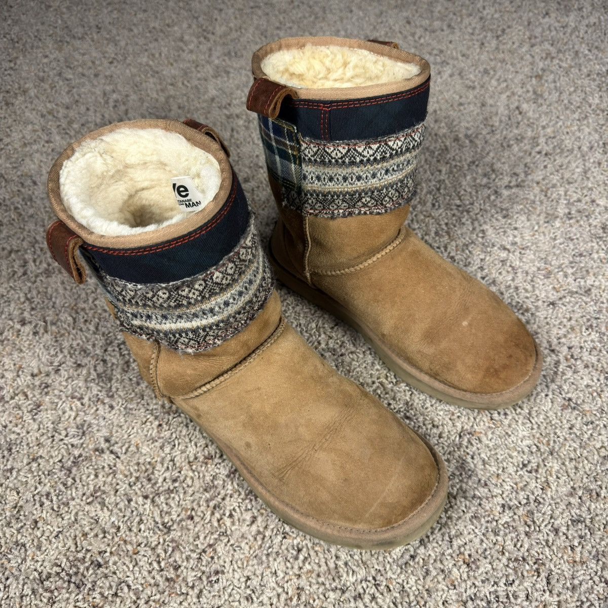 AW13 Junya Watanabe Patchwork Plaid UGG Boots