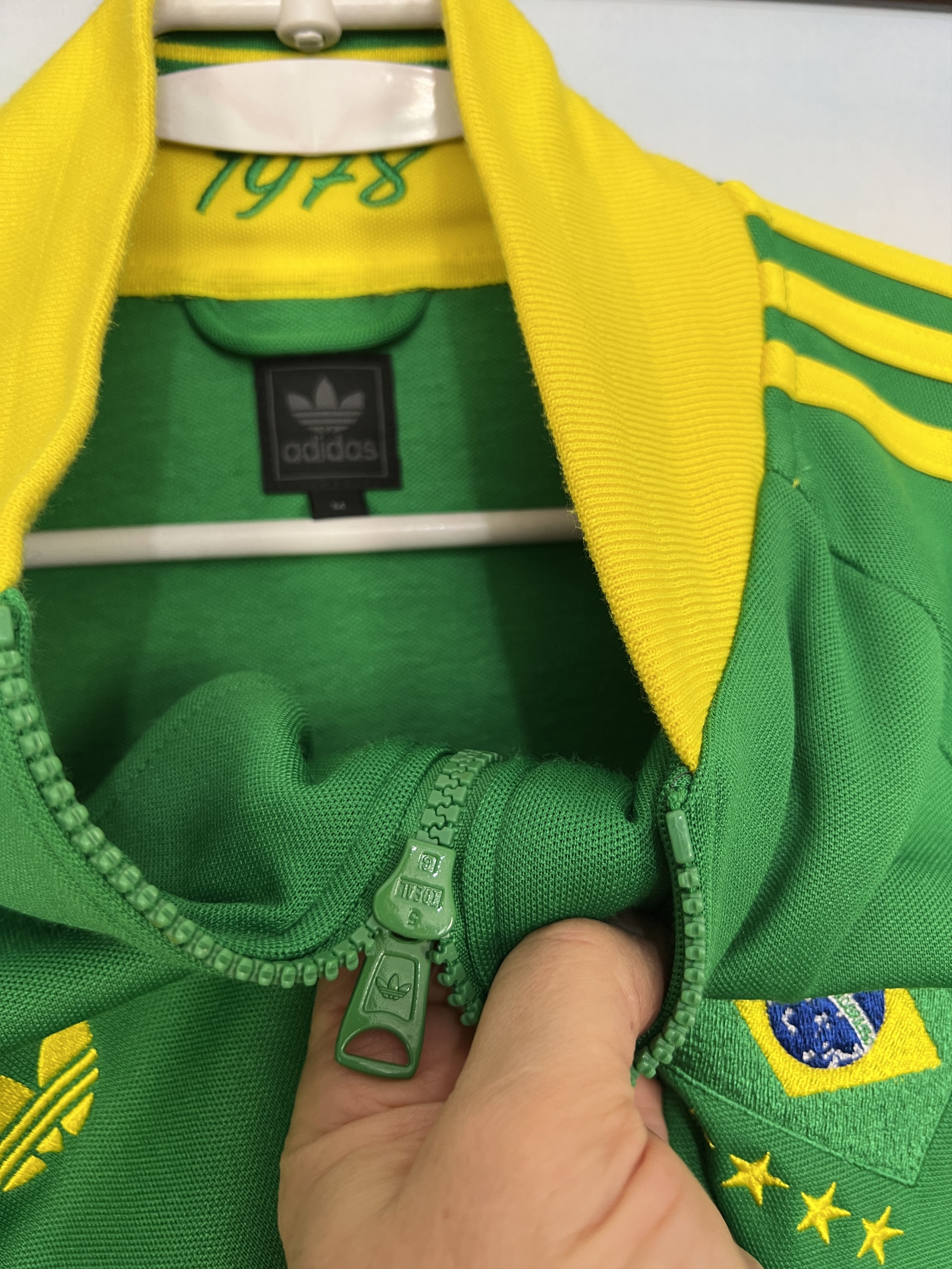 Adidas Originals Brazil Football Jacket Soccer World Cup Track Top Size US M / EU 48-50 / 2 - 4 Thumbnail