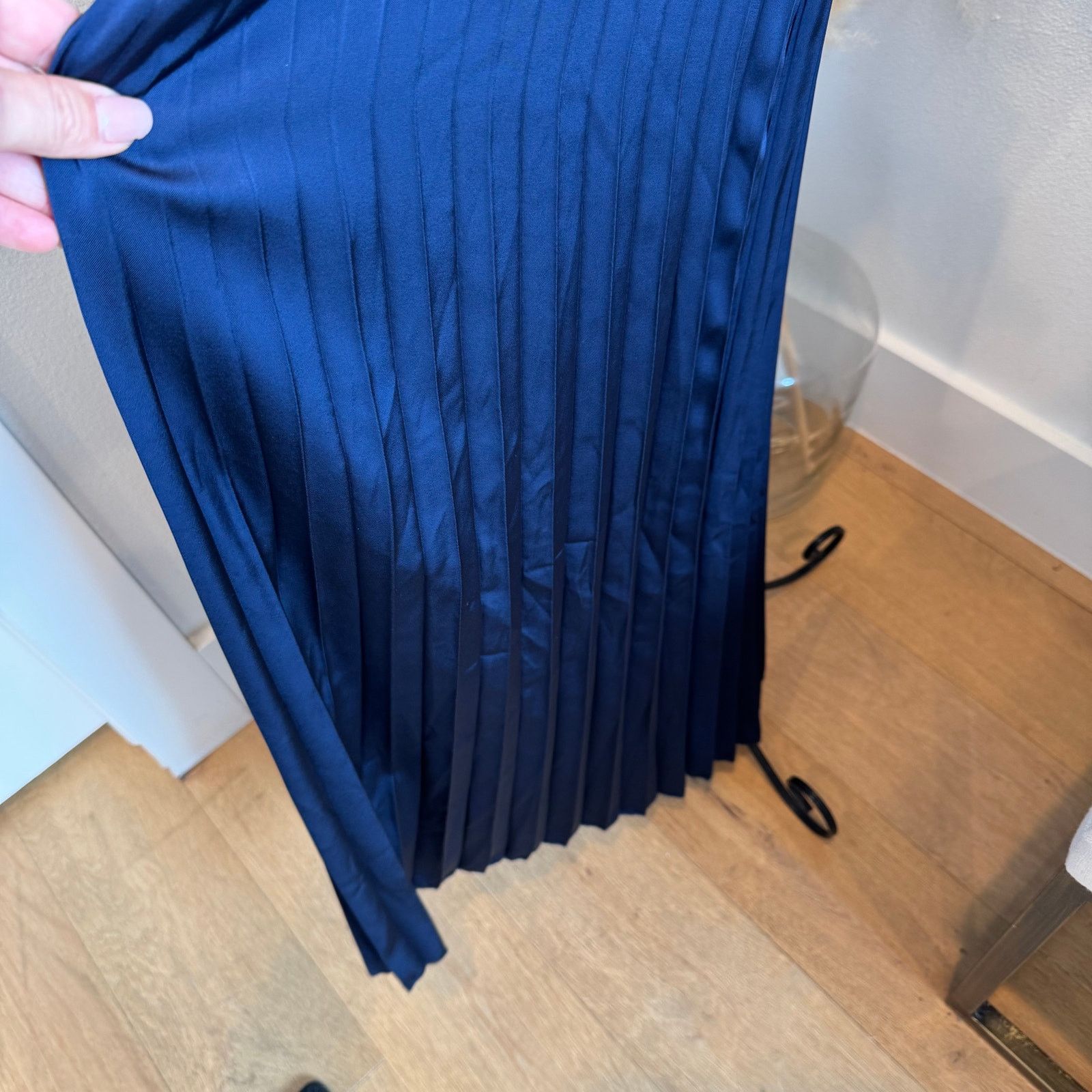 Other One 33 Social Navy Pleated Cocktail Formal Pantsuit Size 28" / US 6 / IT 42 - 9 Thumbnail