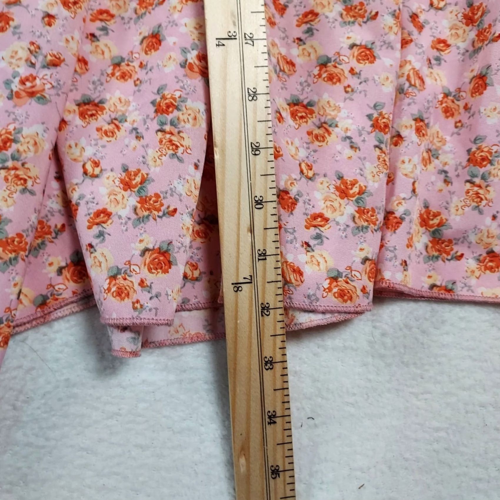 Pinko Seasty Women's Pink Floral Maxi Dress Short Sleeve Smocked Waist 4XL Shirt Adult 4XL Pink Floral Summer Casual Vogue Size 40" / US 18 - 7 Thumbnail