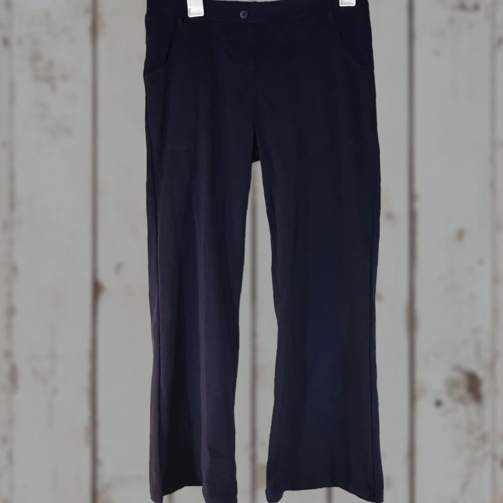 Vintage VINTAGE Yogipace Wide Leg Pants Womens Size L Blue Casual Travel Workwear Breathable Stretch Knit Size 36" / US 14 / IT 50 - 1 Thumbnail