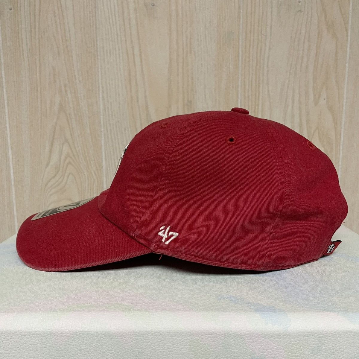 47 × 47 Brand × MLB St. Louis Cardinals ‘47 Brand Clean Up Red Adjustable Hat Size ONE SIZE - 3 Thumbnail