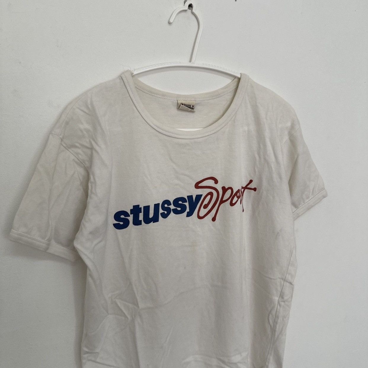 Stussy Rare Vintage Stussy Sport Script Logo Tee - White Size M / US 6-8 / IT 42-44 - 3 Thumbnail