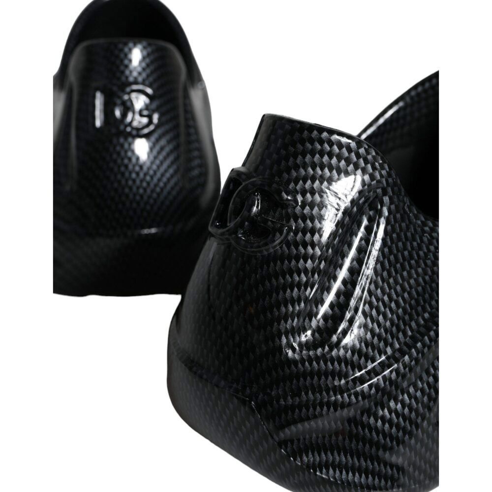 Dolce & Gabbana Dolce & Gabbana Black Foiled Rubber Toy Low Top Men Sneakers Size US 11 / EU 44 - 8 Thumbnail