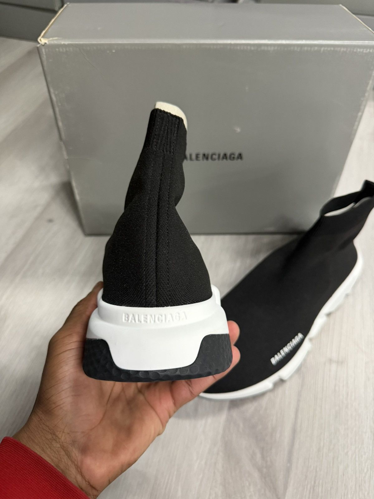 Balenciaga Balenciaga Speed LT Sneaker Black White Size US 13 / EU 46 - 4 Thumbnail