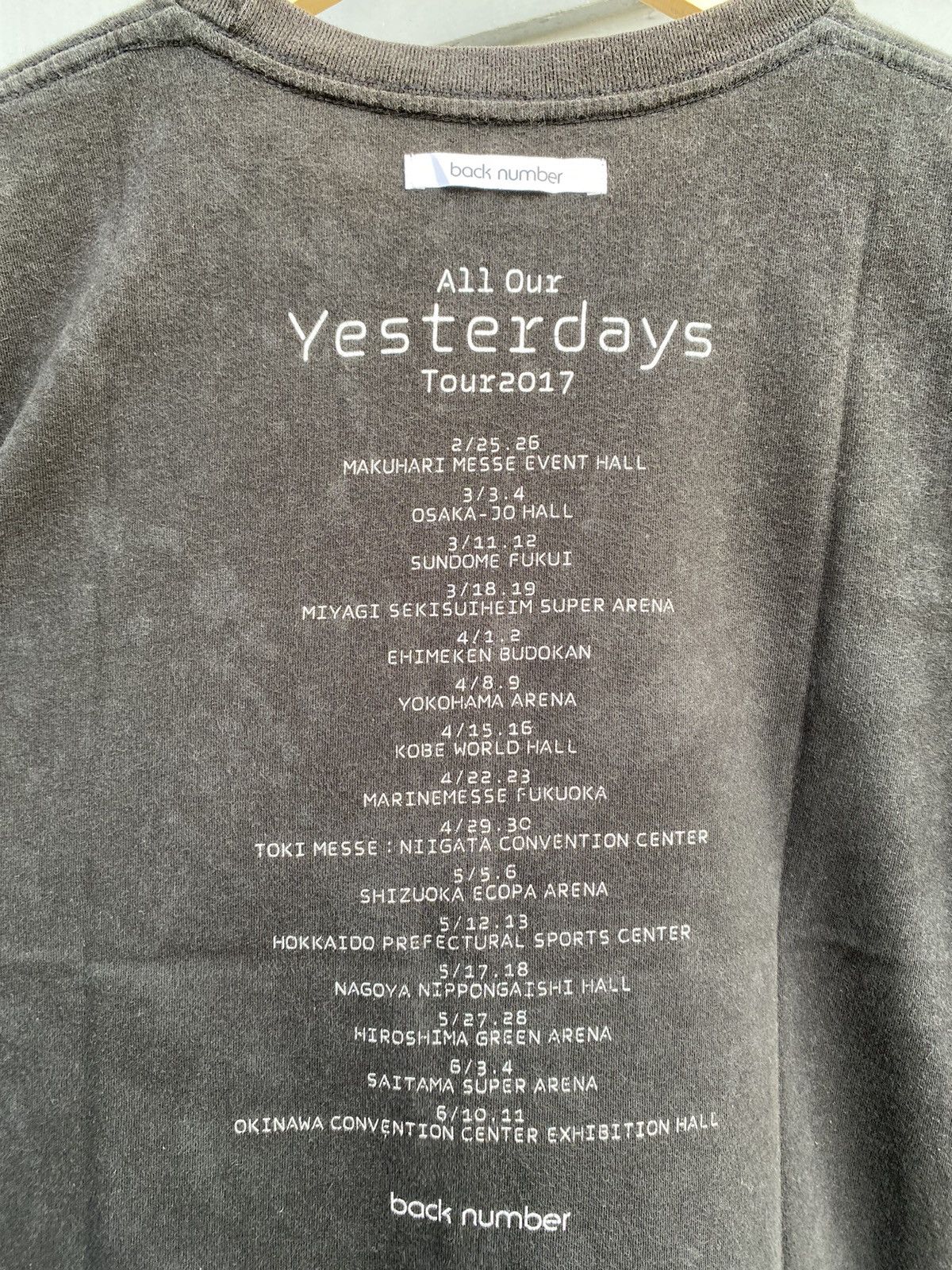Japanese Brand Back Number All Our Yesterday Tour 2017 Japanese Archive Size US S / EU 44-46 / 1 - 15 Thumbnail