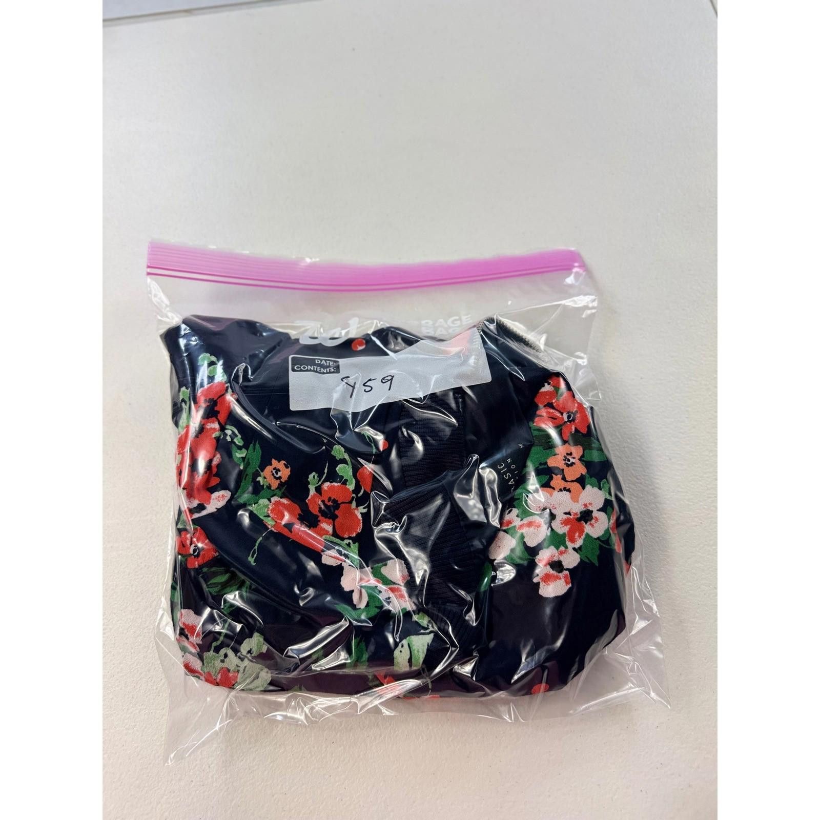 Other Zara Basic Floral Bomber Jacket Size XS Navy Blue Orange Size XS / US 0-2 / IT 36-38 - 10 Thumbnail