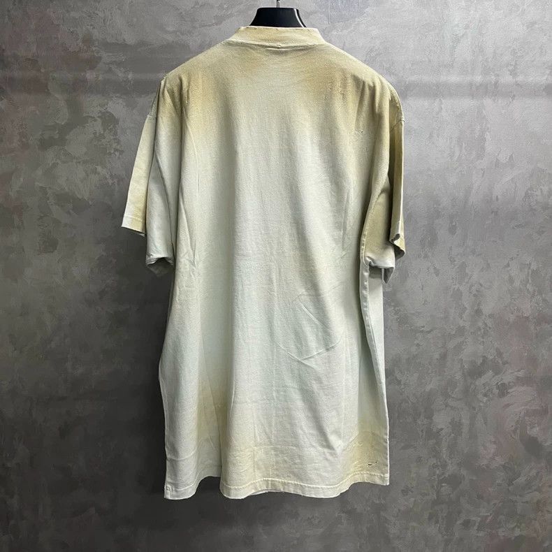 Balenciaga Balenciaga Beige Short Sleeve Embroidered TShirt-2505 Size US M / EU 48-50 / 2 - 5 Thumbnail