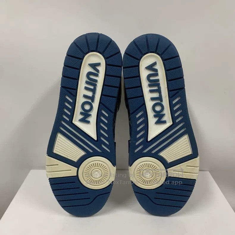 Louis Vuitton Louis Vuitton Trainer blue denim board shoes Size US 7 / EU 40 - 7 Thumbnail