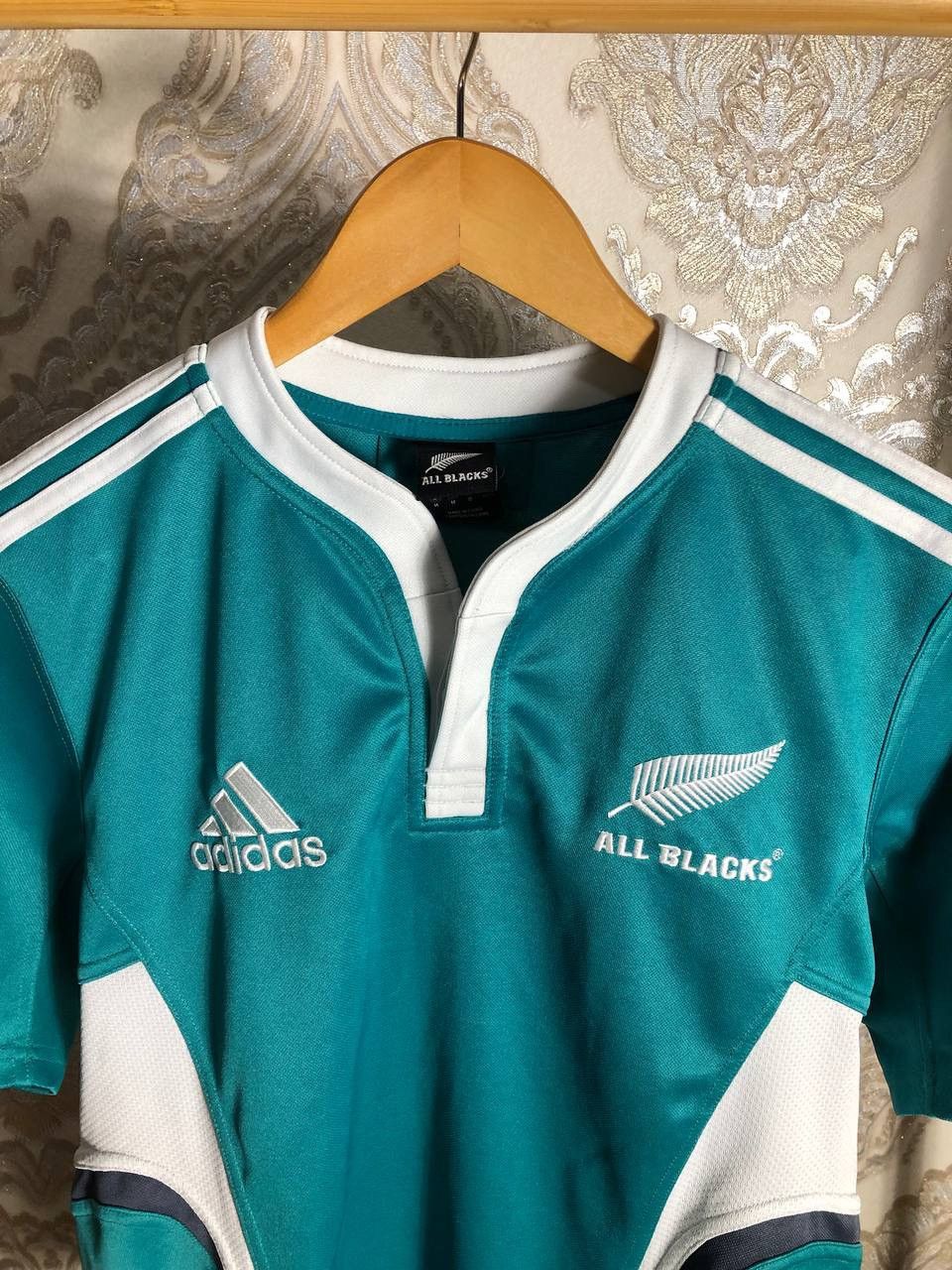 Adidas VINTAGE ADIDAS NEW ZEALAND ALL BLACKS RUGBY JERSEY RETRO 90s Size US M / EU 48-50 / 2 - 2 Thumbnail