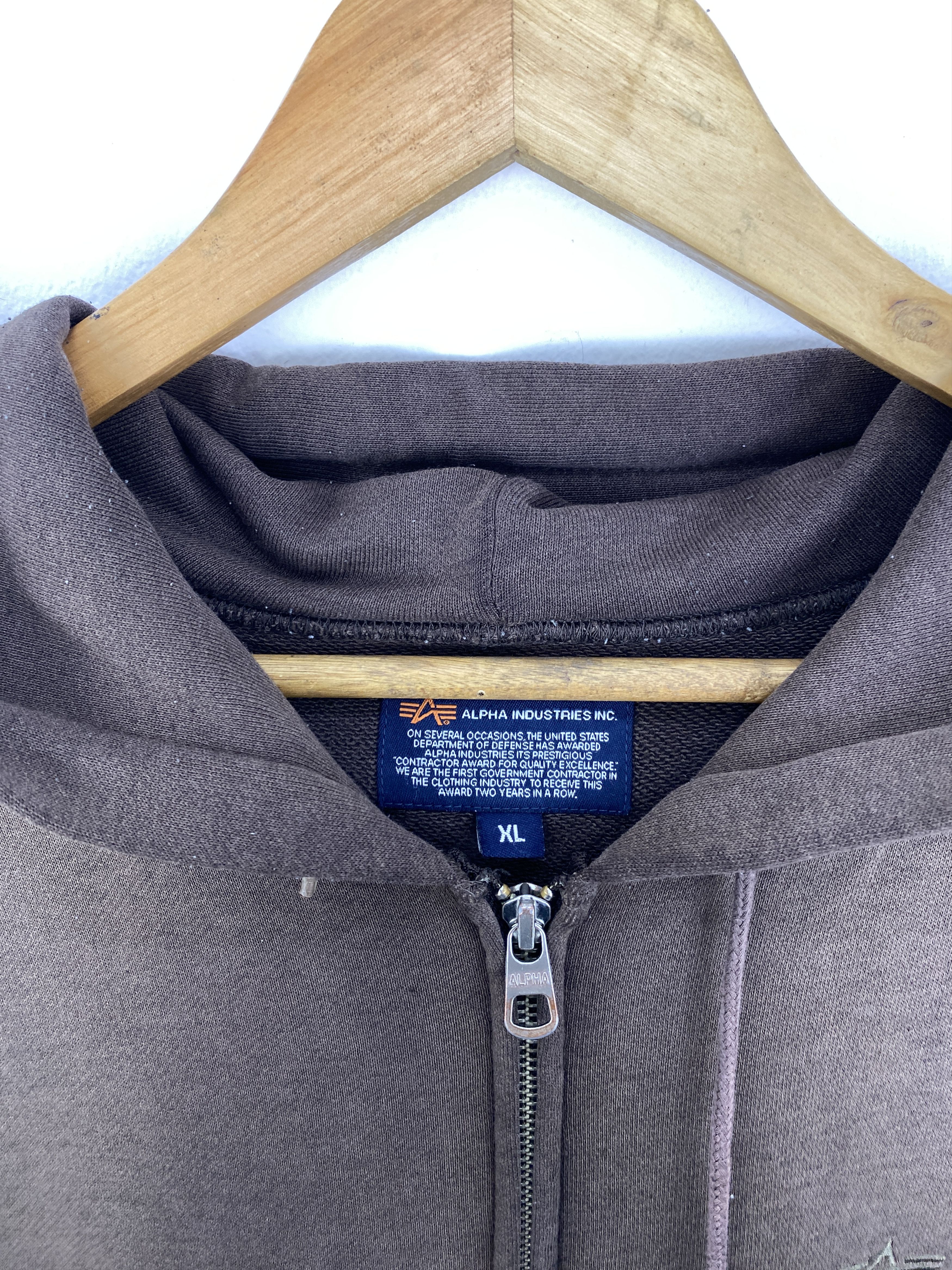 Alpha Industries × Vintage Vintage Alpha Industries Faded Hoodie SH0002 Size US XL / EU 56 / 4 - 5 Thumbnail