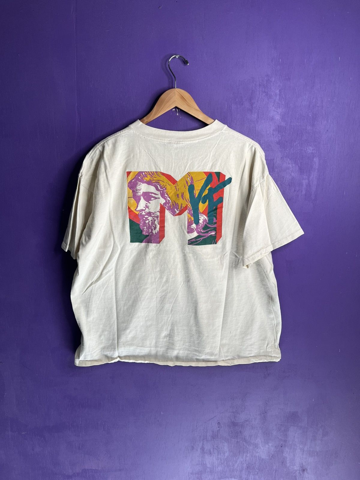 Vintage Vintage 80s Jesus MTV Youth mullet t-shirt Size US XL / EU 56 / 4 - 2 Thumbnail