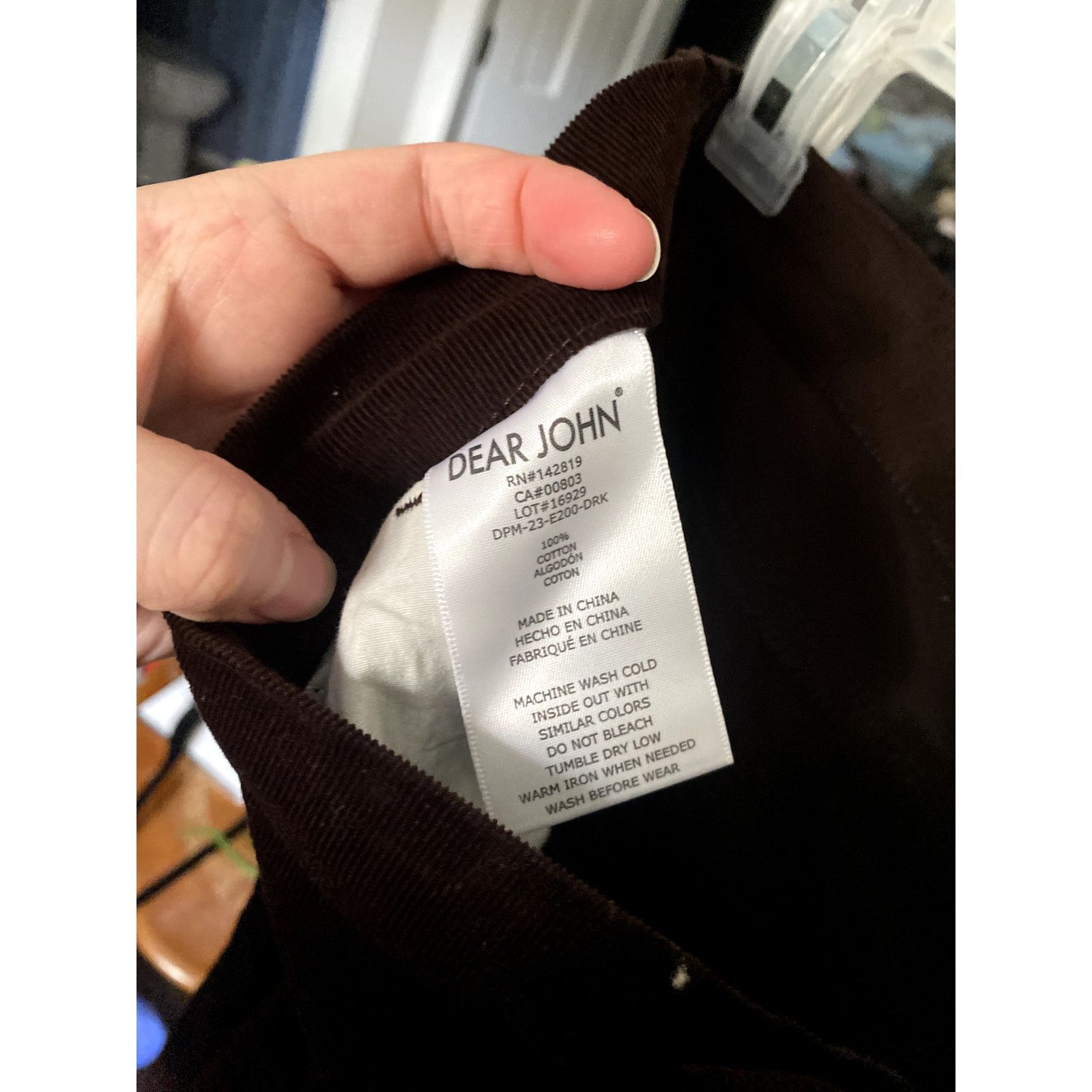 Other Dear John Blaire Straight Leg Ankle Brown Corduroy Pants 31 Size 31" - 7 Thumbnail