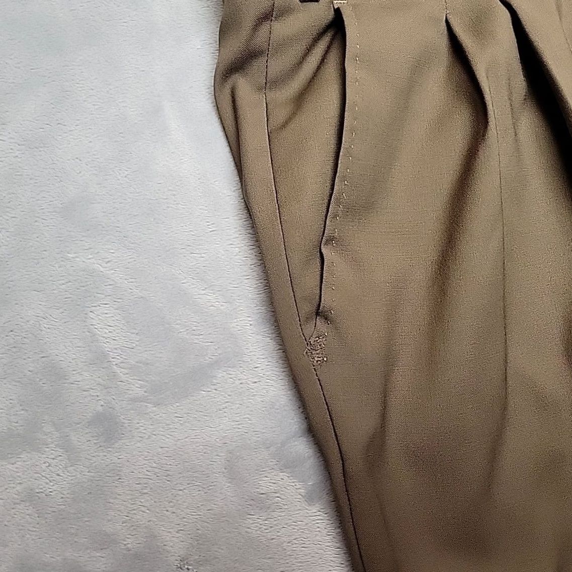 Lands' End Lands' End Angelico Dress Pants Mens 40x31 Brown 100% Tasmanian Wool Pleated Italy Cuffed Dress Pants Mens Brown Wool Pleated Italy Tasmanian Vintage? Size US 40 / EU 56 - 4 Thumbnail