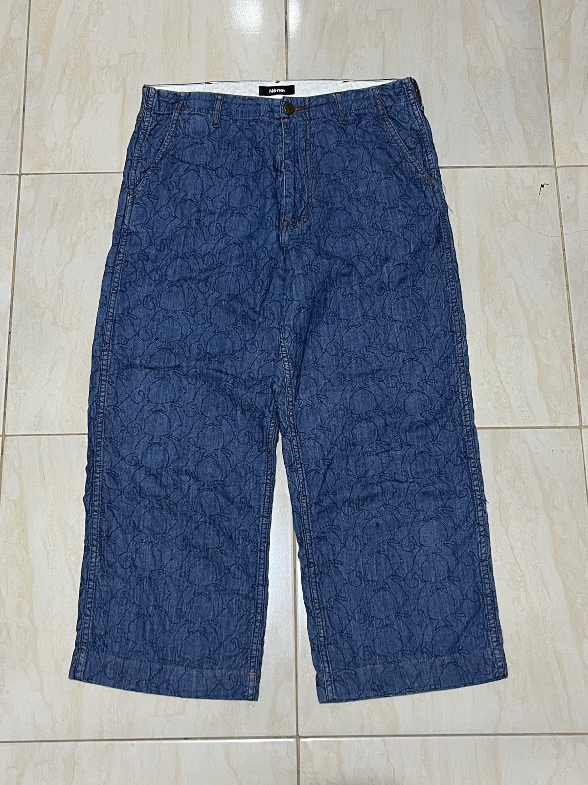 Ne-Net Issey miyake - Ne-net embroidery Indigo denim Size US 32 / EU 48 - 1 Thumbnail