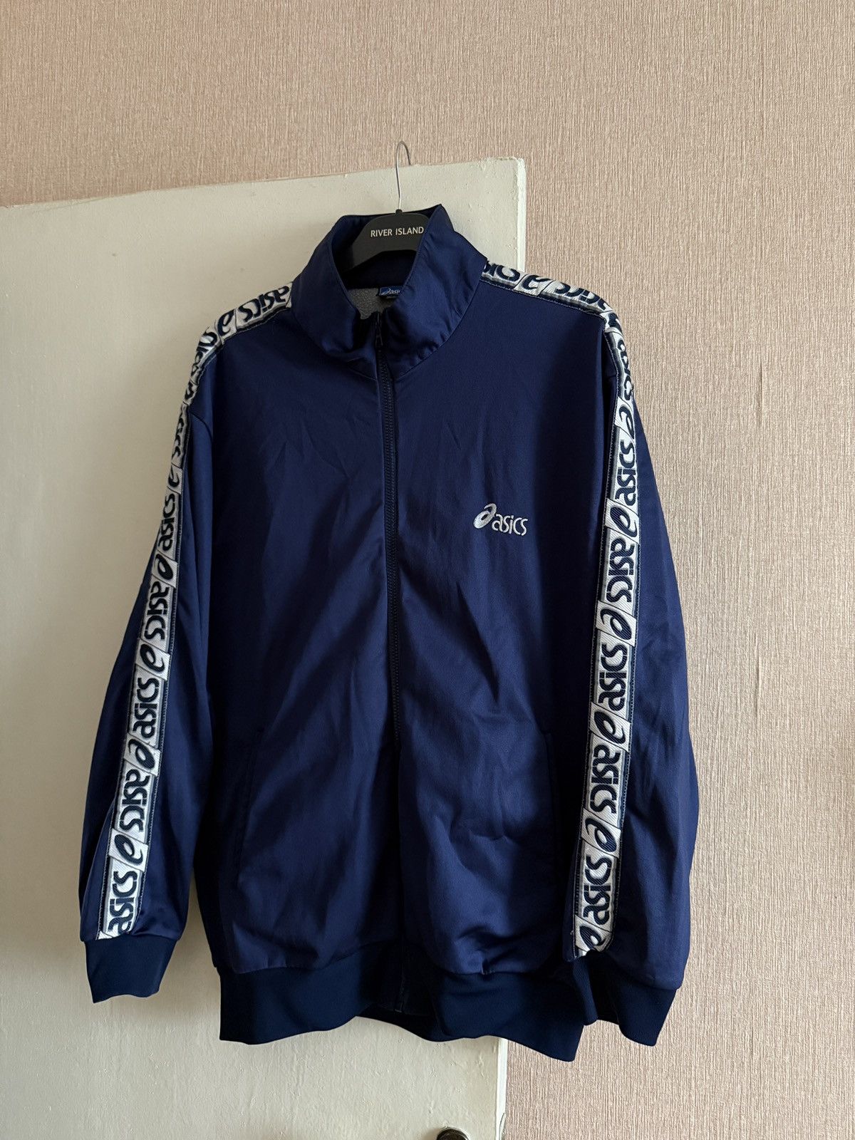 Asics Vintage Asics Spell Out Tape Track Jacket Size US L / EU 52-54 / 3 - 2 Thumbnail