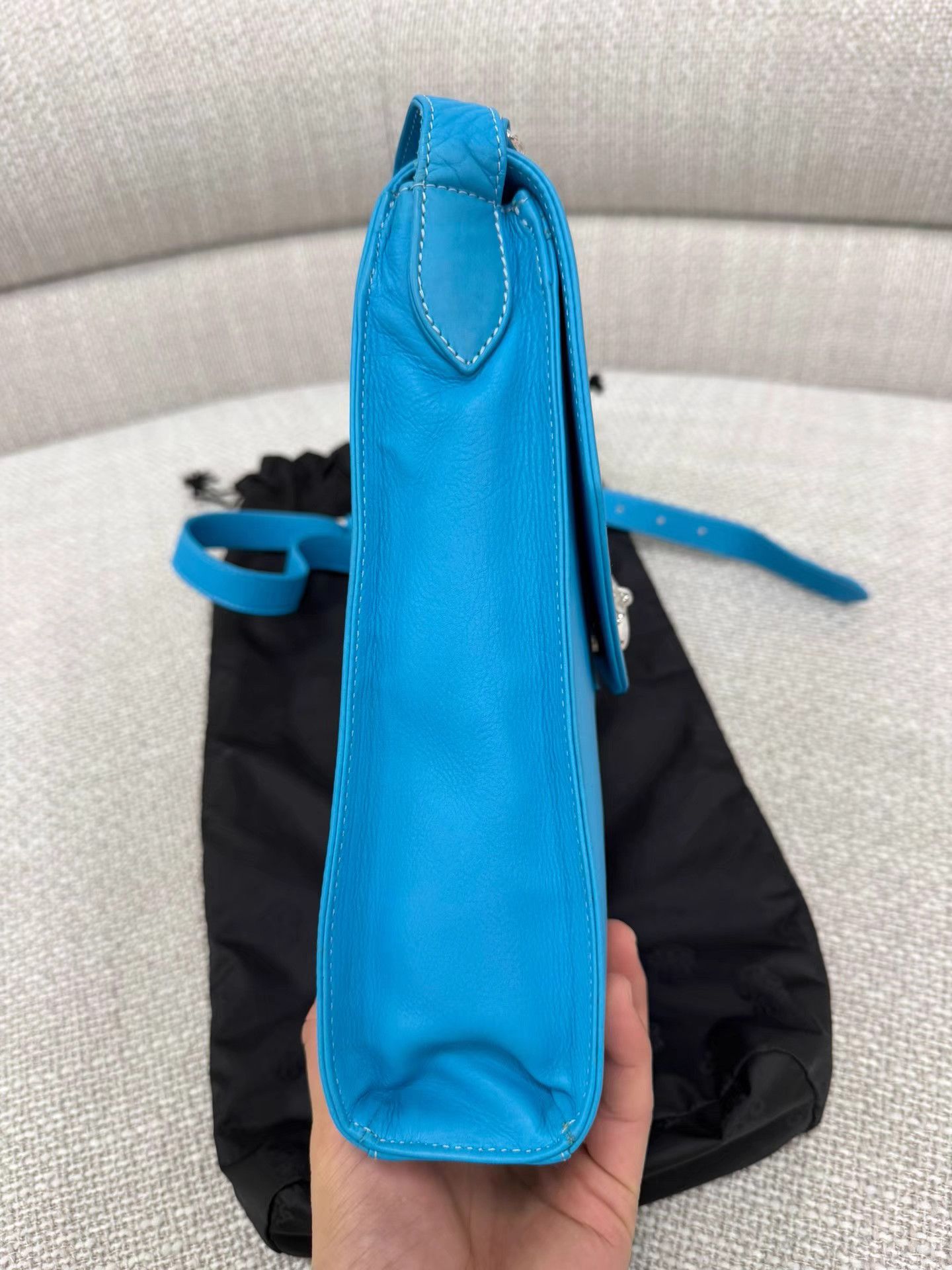 Chrome Hearts hrome Hearts Blue Calf Leather Box Shoulder Bag Size ONE SIZE - 4 Thumbnail