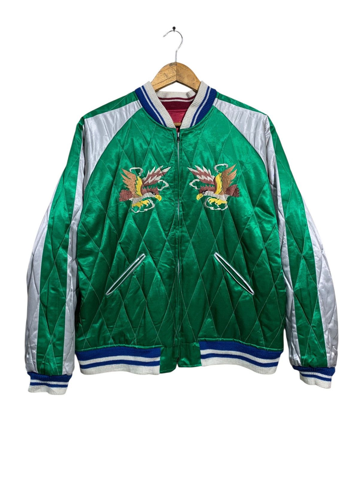 Japanese Brand 🔥VTG SUKAJAN SOUVENIR JACKETS SATEEN/RAYON REVERSIBLE Size US M / EU 48-50 / 2 - 11 Thumbnail
