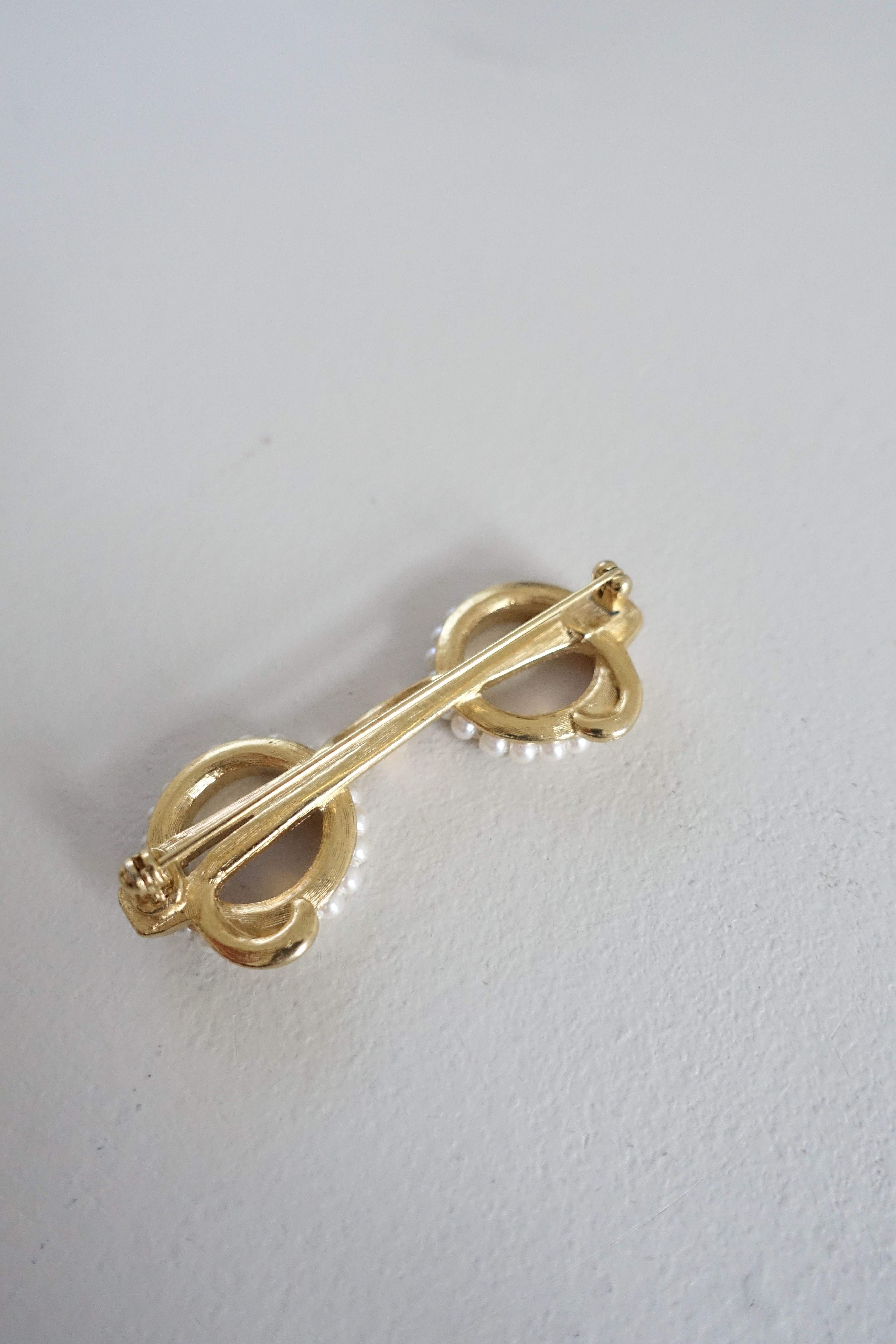 Vintage Vintage Faux Pearl Glasses Brooch Pin Size ONE SIZE - 3 Thumbnail