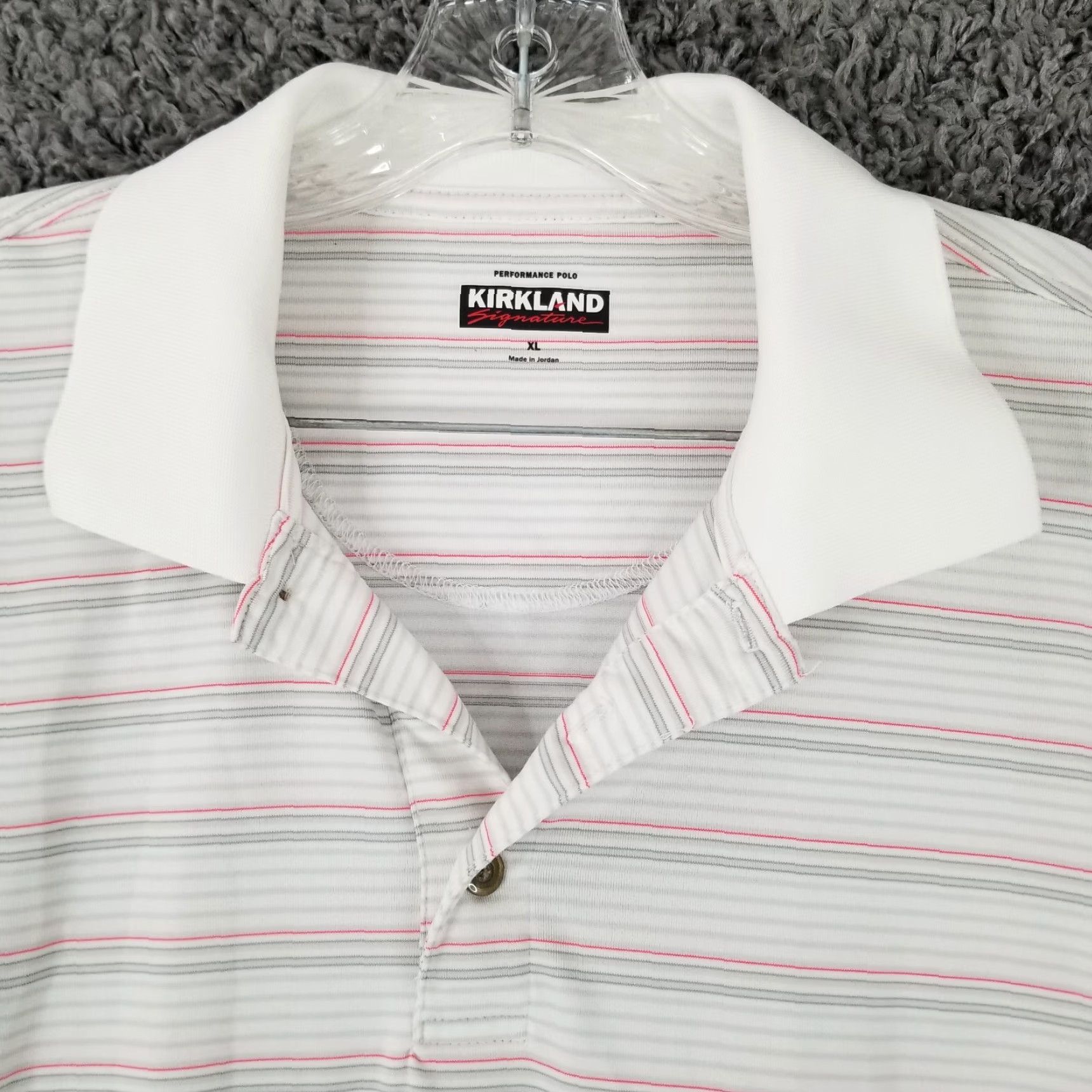 Vintage Kirkland Polo Shirt Mens XL White Striped Short Sleeve Size US XL / EU 56 / 4 - 3 Thumbnail