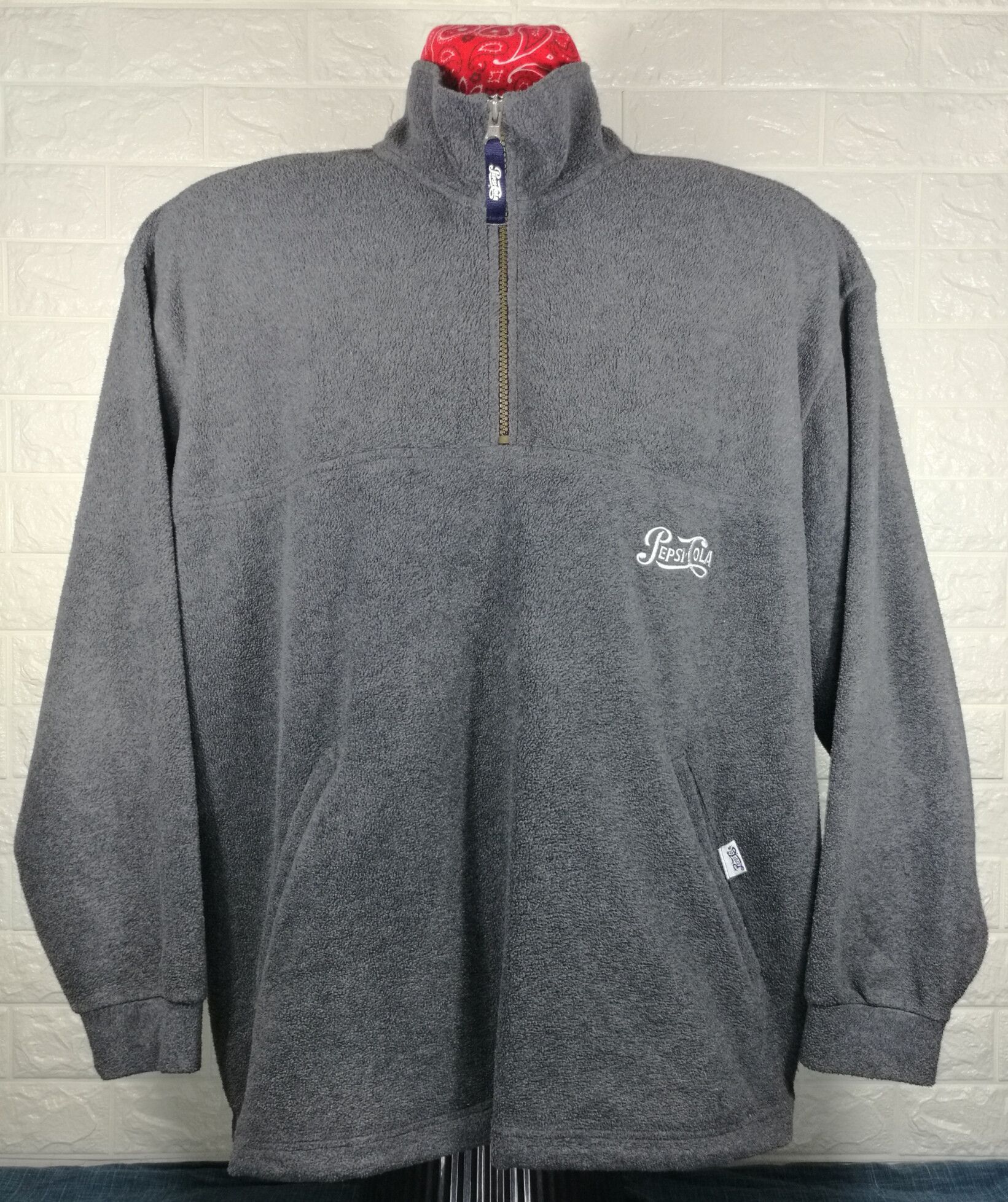 Pepsi Vintage Pepsi Cola Zipper Fleece Sweatshirt Size US XL / EU 56 / 4 - 1 Thumbnail